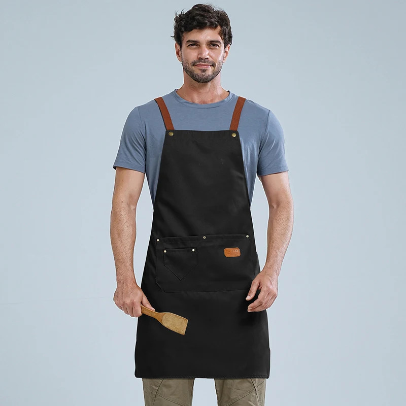 Home Cooking Restaurants - Waterproof Cross Back Adjustable Kitchen Apron