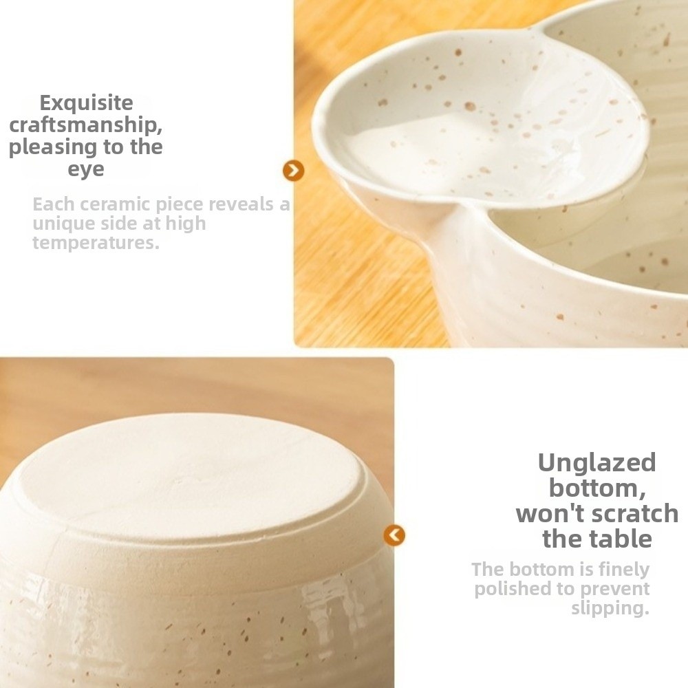 Home Cooking In Japanese - Japanese Style Ceramic Compartment Bowl Polka