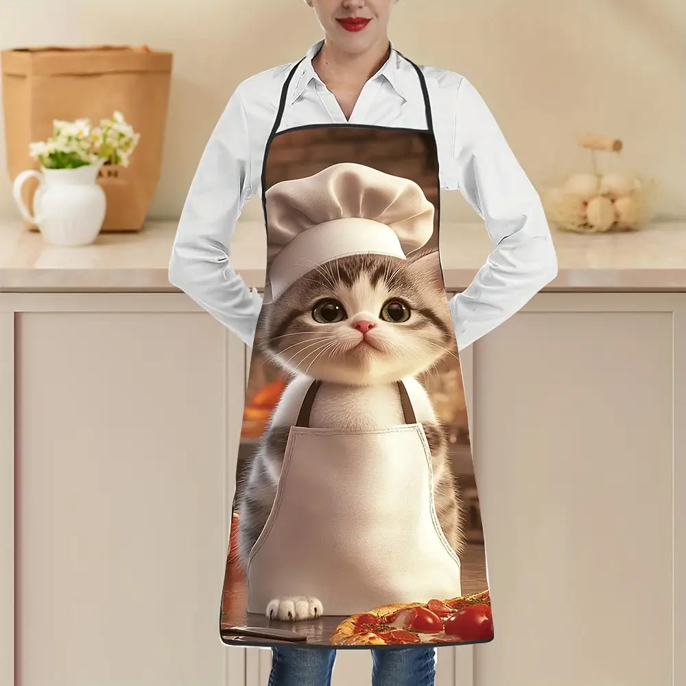 1pc Unisex Kitchen Apron Chef, - Home Cooking For Cats review and price