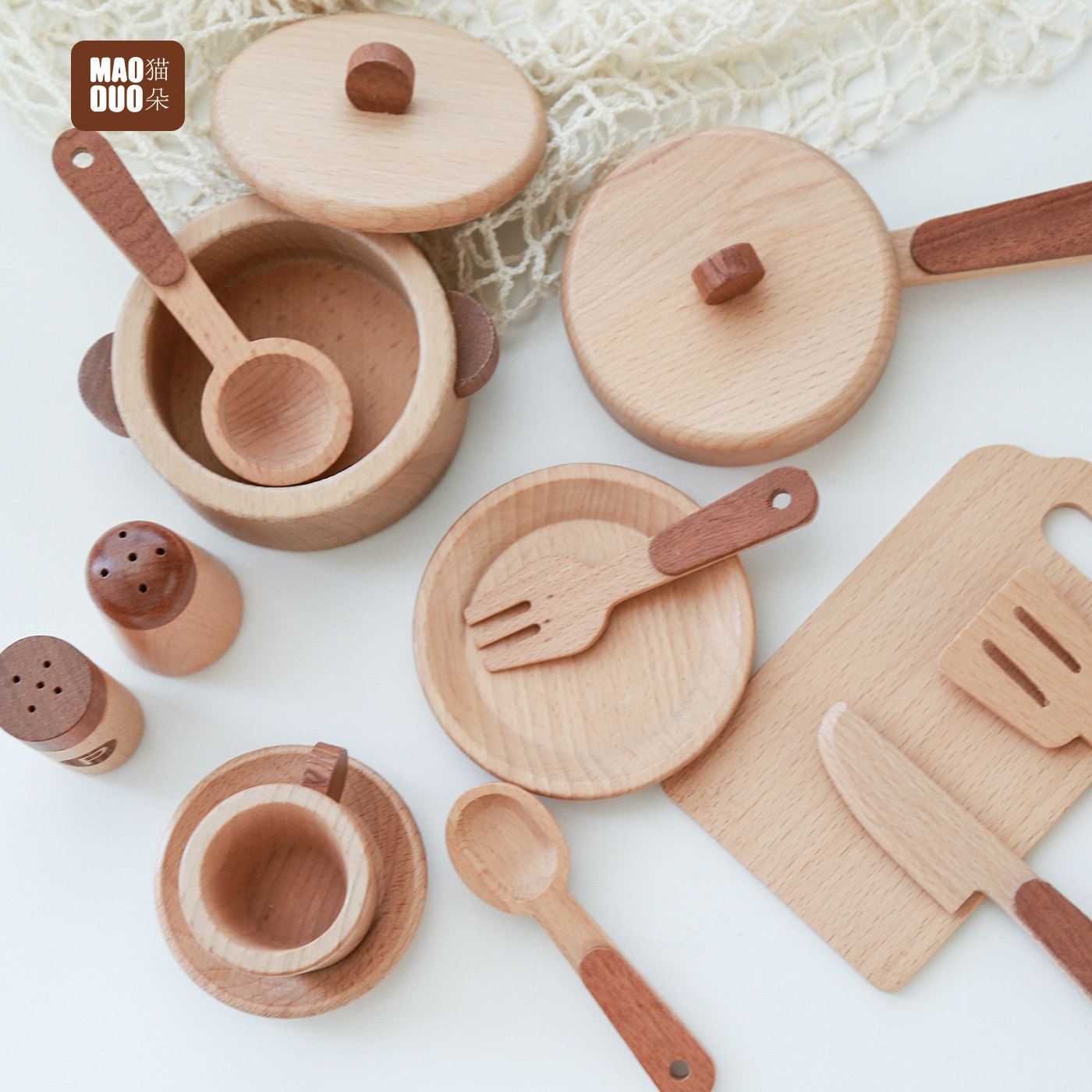 Maoduo Toys Beech Wooden Kids  - Home Cooking Utensil Set review and price