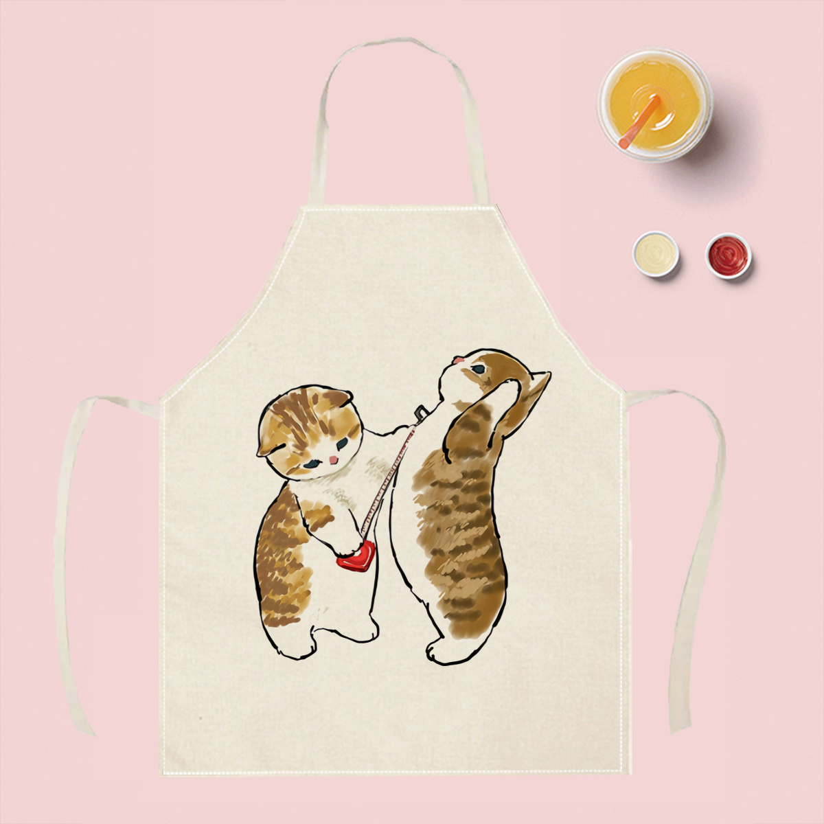 1pc Cute Cats Playing Apron Li - Home Cooking For Cats review and price