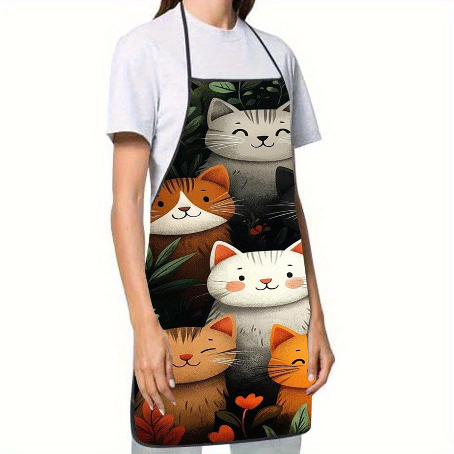 Cute Cartoon Cat Print Polyest - Home Cooking For Cats review and price
