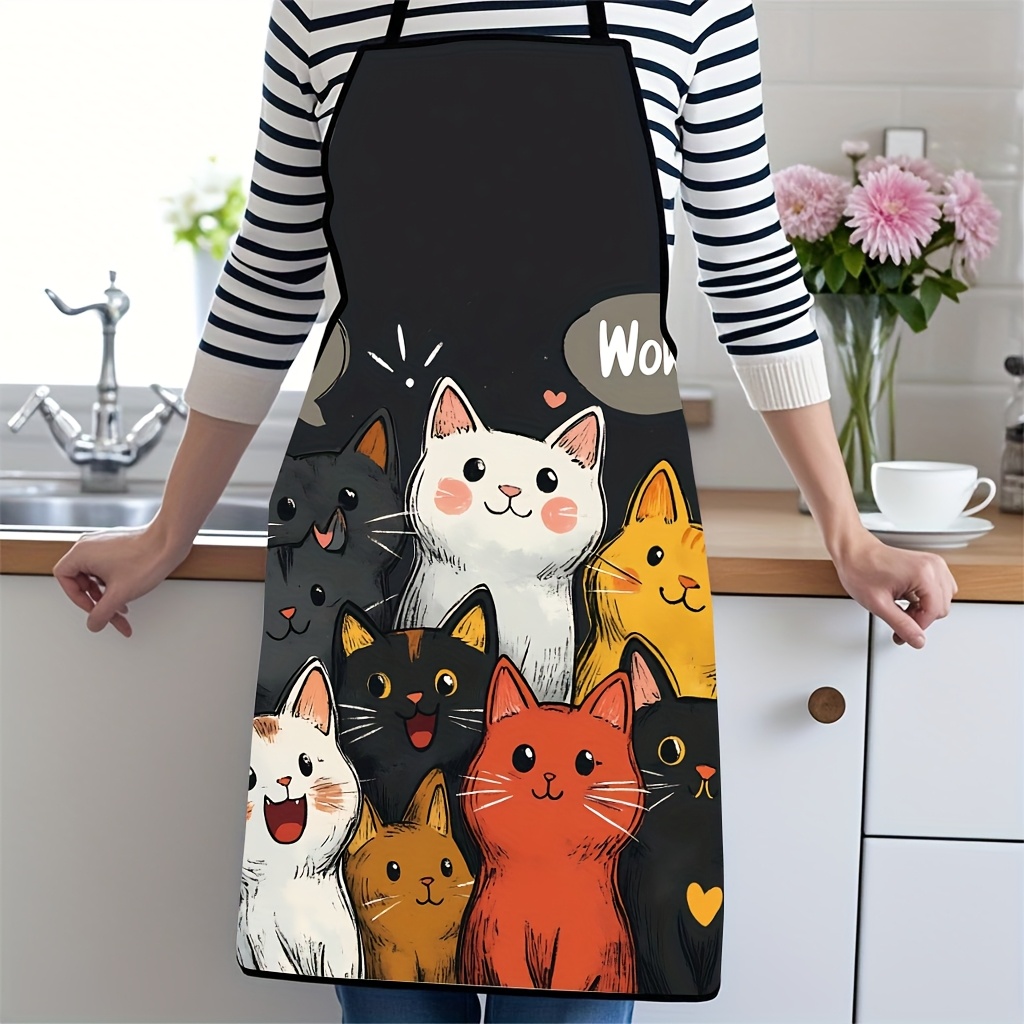 Cute Cartoon Cat Print Polyest - Home Cooking For Cats review and price