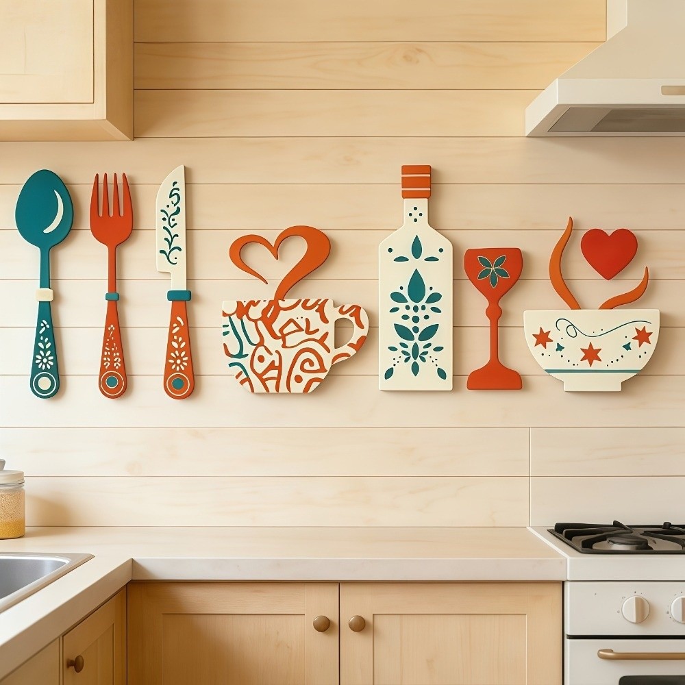 Vintage Wood Floral Kitchen Ut - Home Cooking Utensil Set review and price