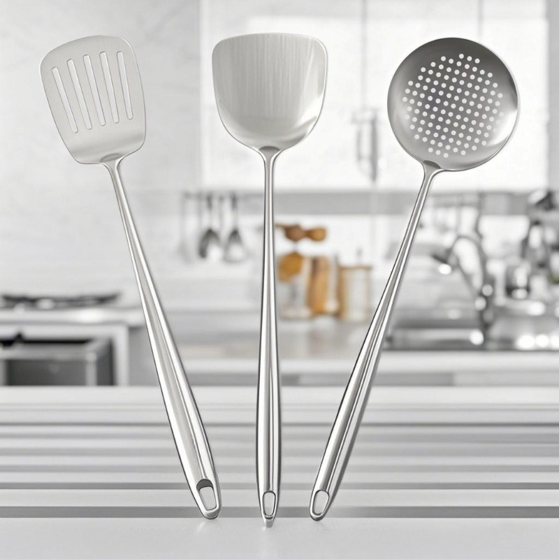Food Stainless Steel Wok Spatu - Home Cooking Utensil Set review and price