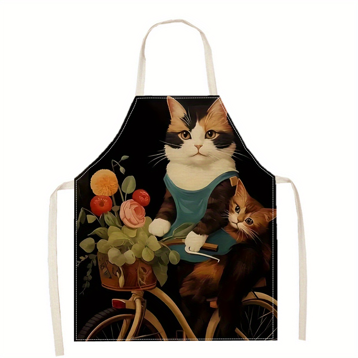 Linen Apron Funny Cat Sunglass - Home Cooking For Cats review and price